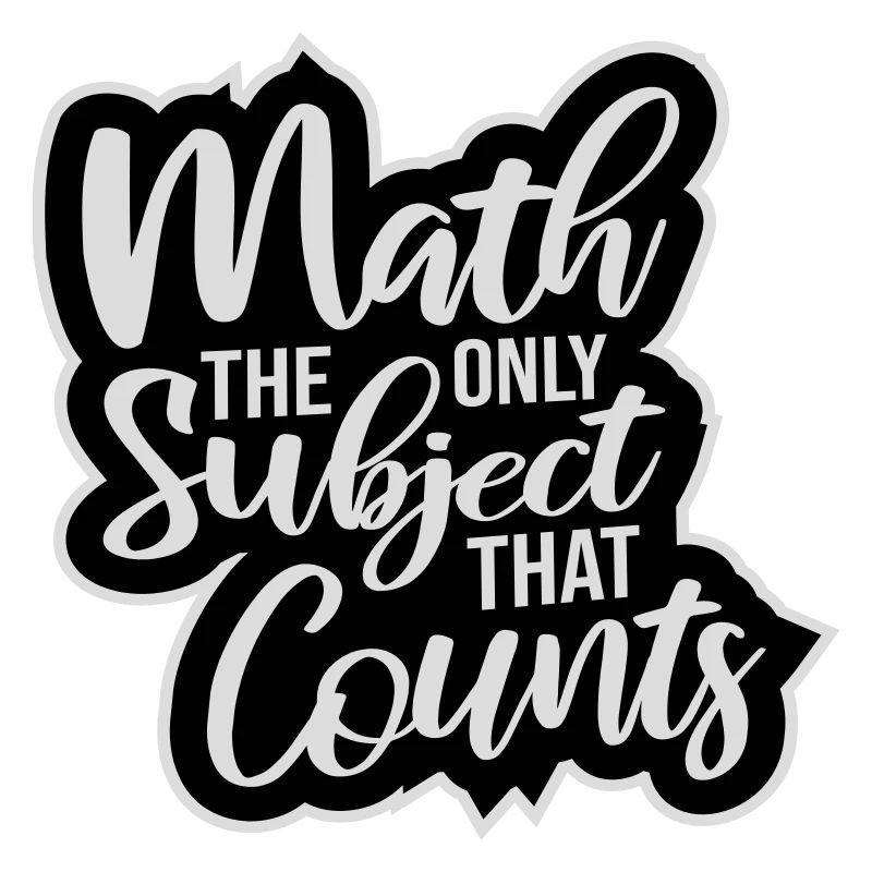 Math The Only Subject That Counts Nerd Mathe Logo