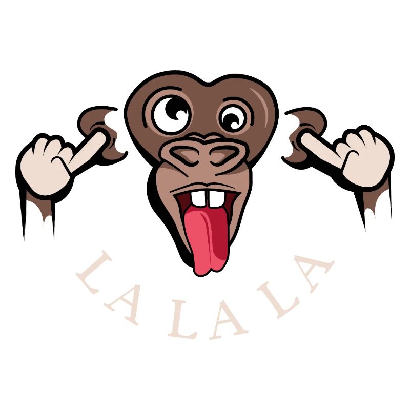 drôle singe lalala symbole illustration langue