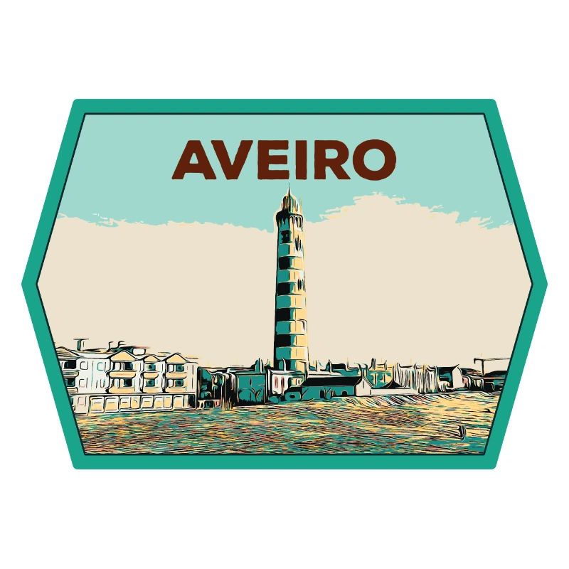 Phare de la Lagune d'Aveiro Illustration originale