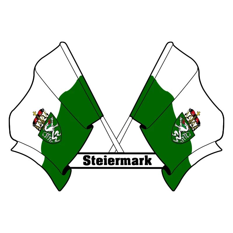 Drapeaux de Styrie avec texte