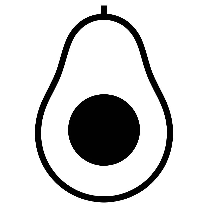 Avocado Half Pit, Icon