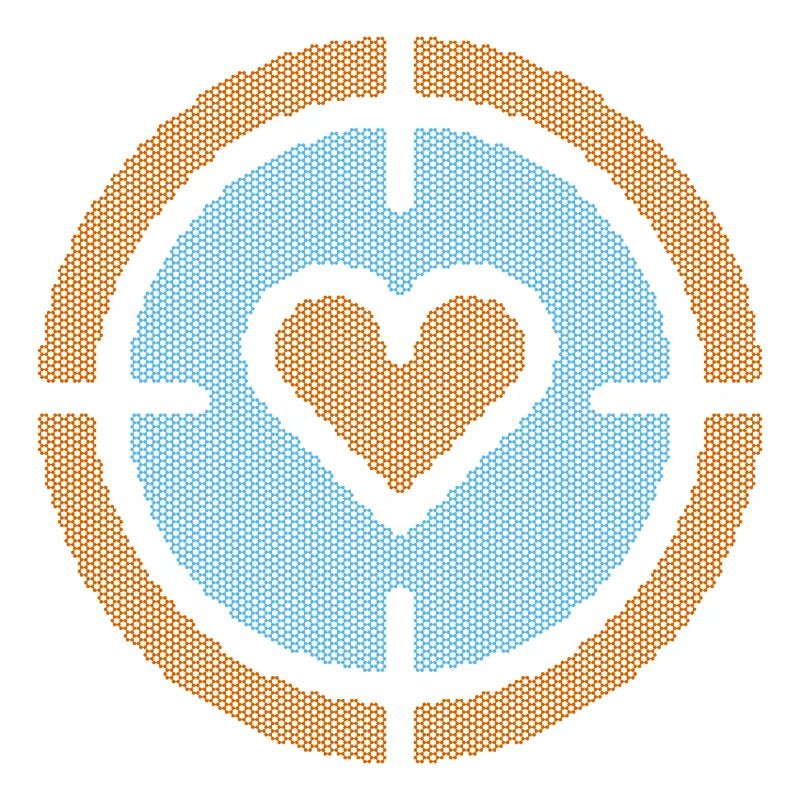 Heart in Target Emblem, atomic pattern