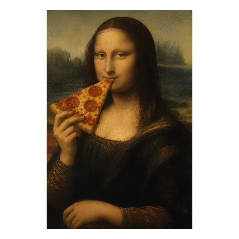 Mona Pizza Leonardo Da Vinci Pizza drôle Mona Li