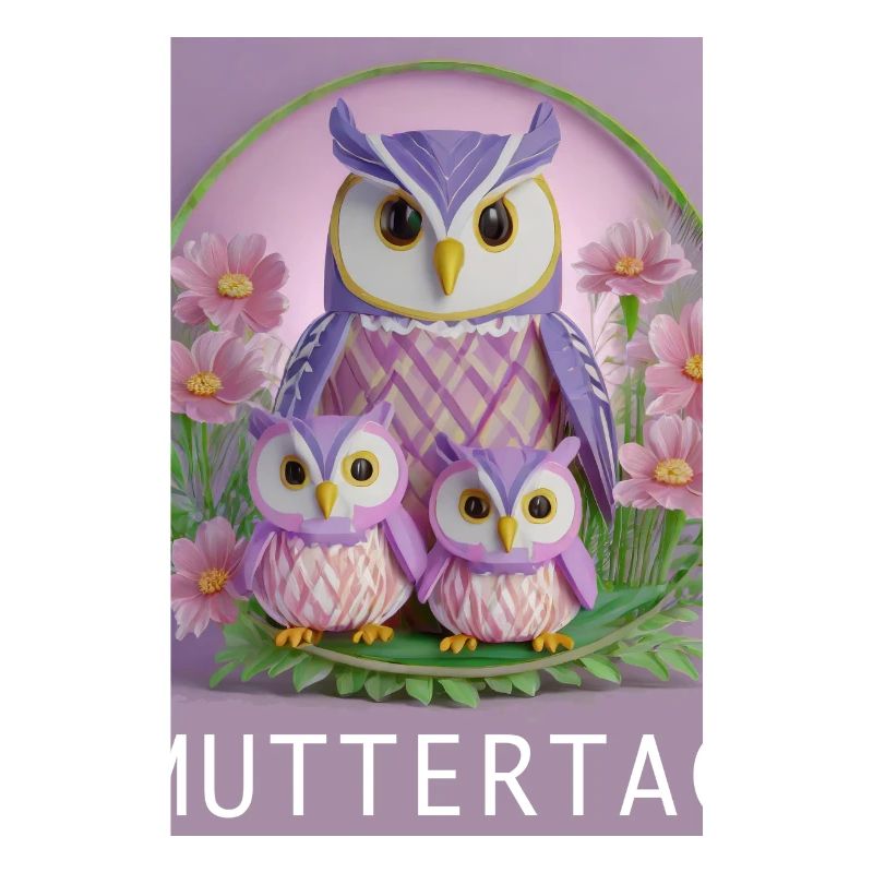 Muttertag Eulenfamilie