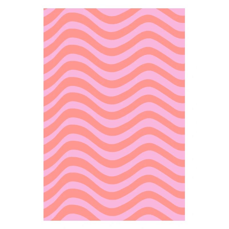 Stripe Wave Pattern - Pink Customizable