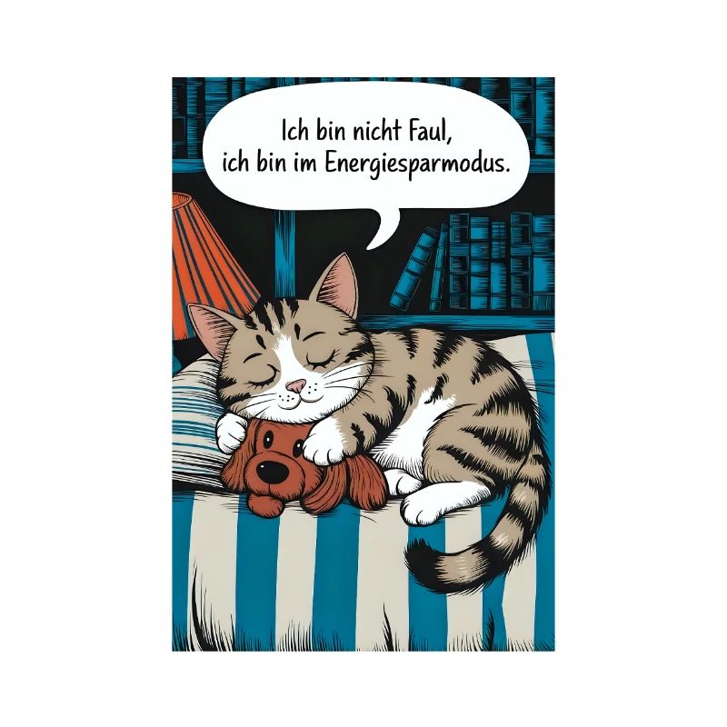 Cat in energy-saving mode