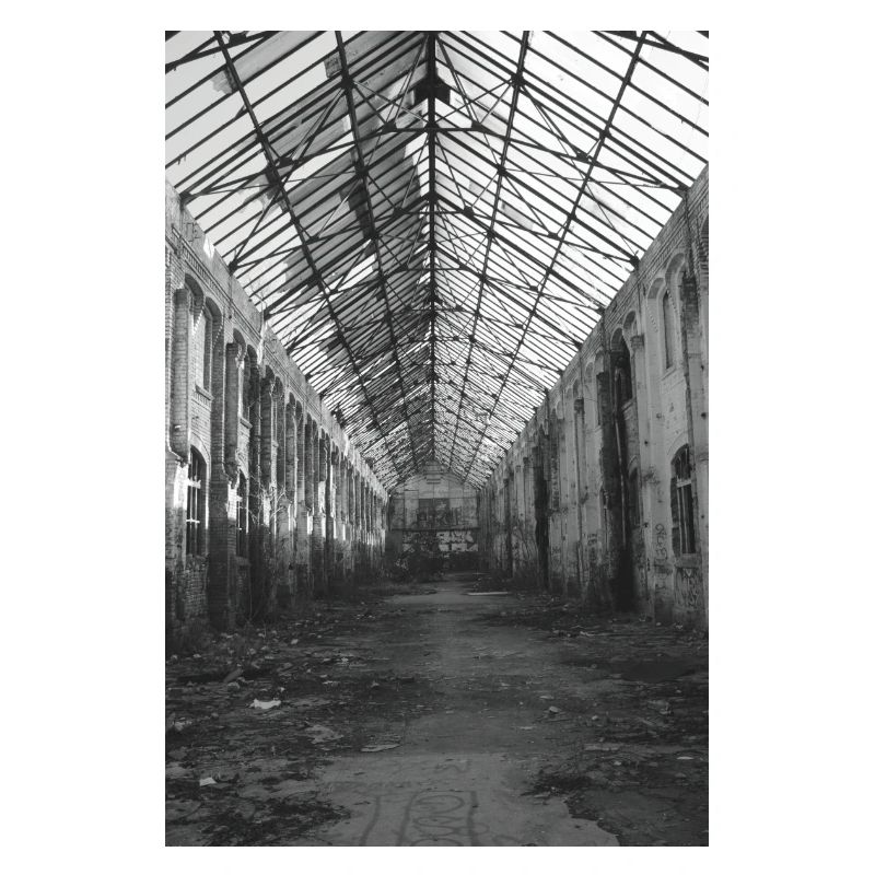 Affiche de graffiti sur l'architecture de l'affiche de la construction industrielle