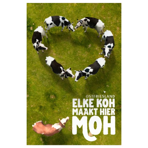 Ostfriesland Travel Poster - Kuh und Milch - Poster 20x30 cm