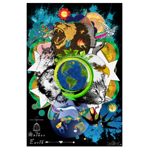 Poster- Mother Earth (us) -by T-shirt chic et choc - Poster 20 x 30 cm