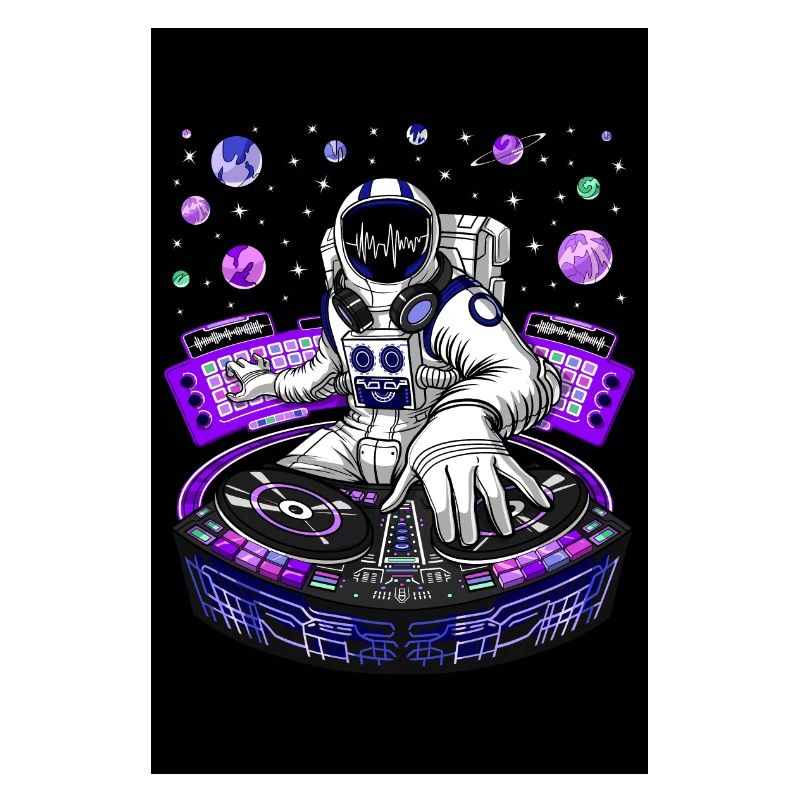 Astronaute spatial Techno Music DJ