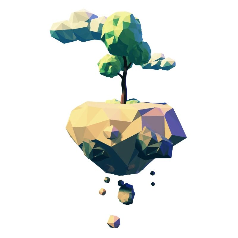 Flying Tree | Low Poly