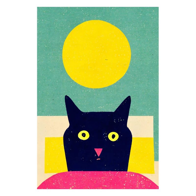Waking Up Cat Retro