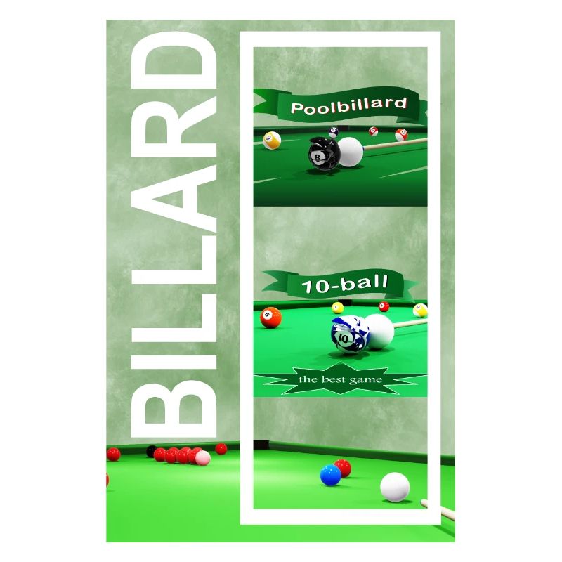 Affiche de conception de billard pour le joueur de billard