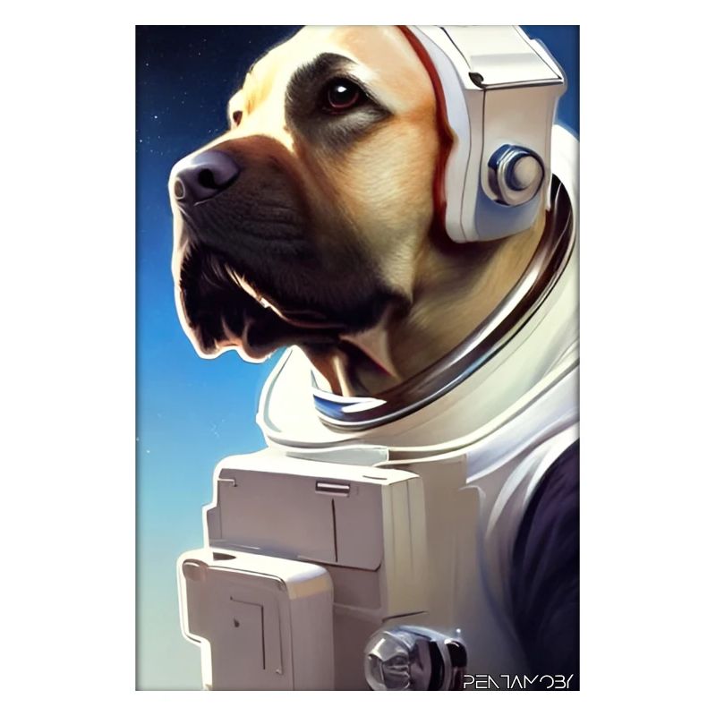 Dog Pet Astronaut Future Sci-Fi Technology