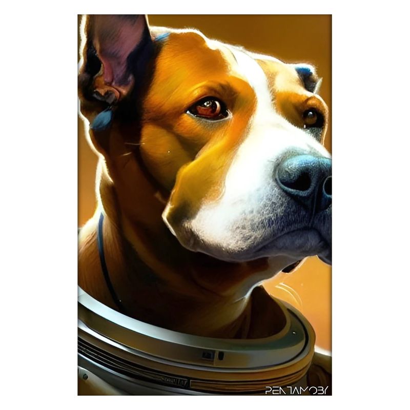 Dog Pet Astronaut Future Sci-Fi Technology