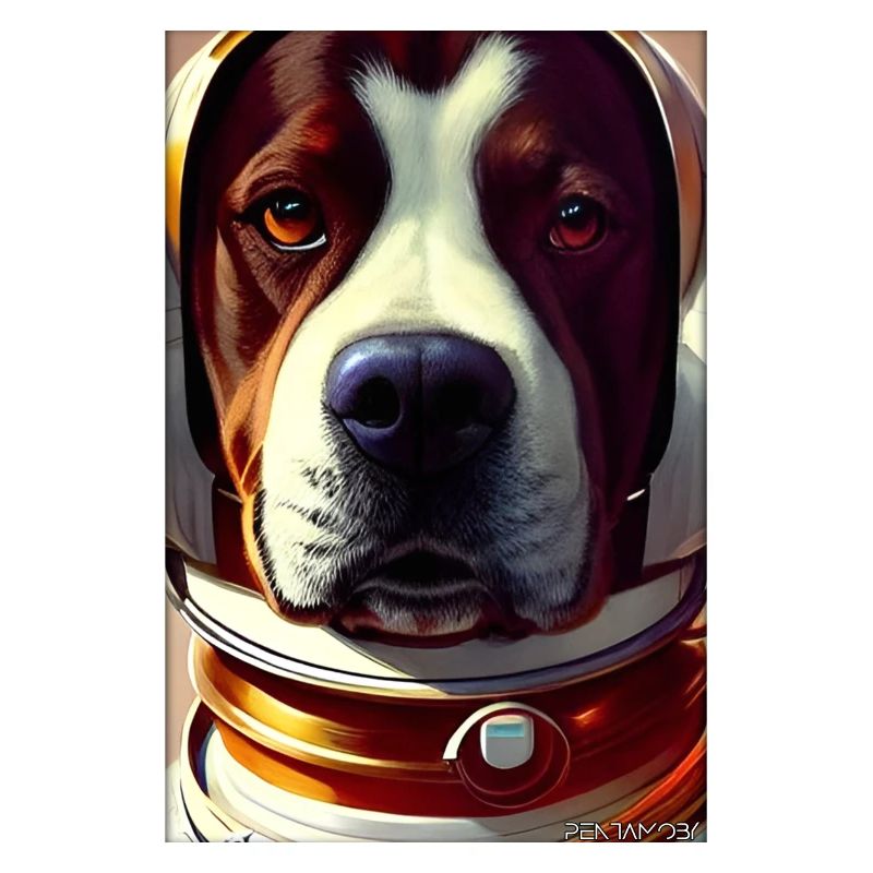 Dog Pet Astronaut Future Sci-Fi Technology