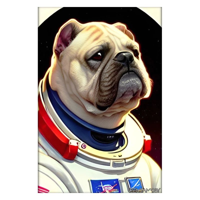 Dog Pet Astronaut Future Sci-Fi Technology