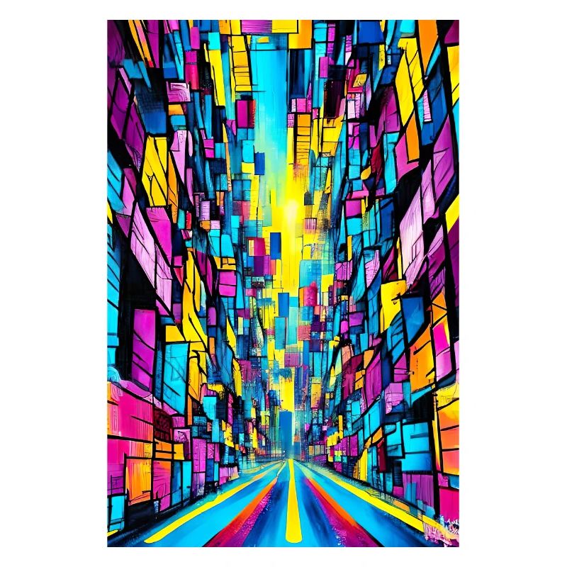 Œuvre d’art abstraite Décoration colorée