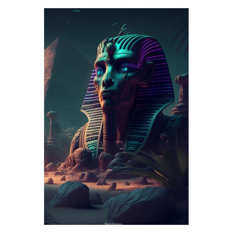 Sphinx d’un pharaon extraterrestre de l’Égypte ancienne
