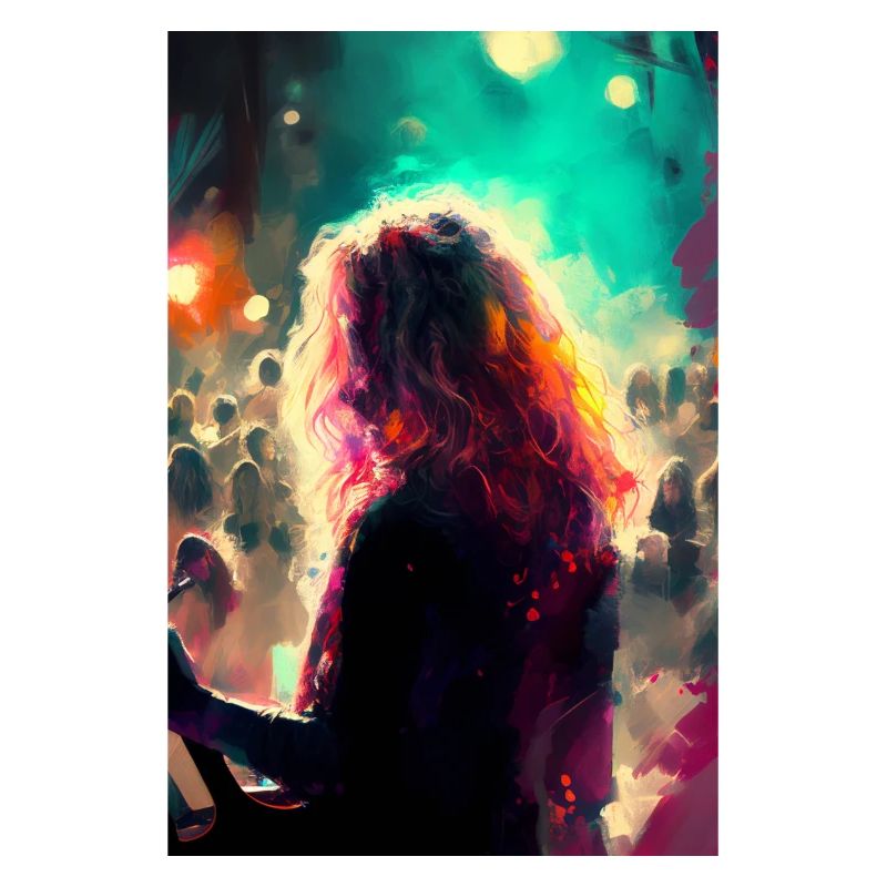 Rockshow Stage Poster Digital Art | AI generated