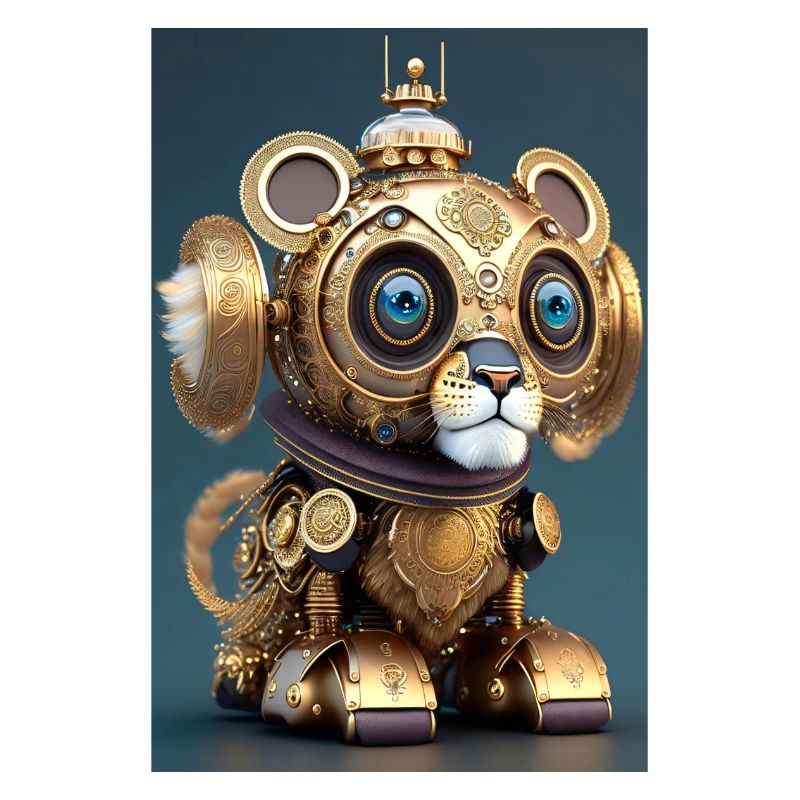 Cute Clockwork Baby Lion Android
