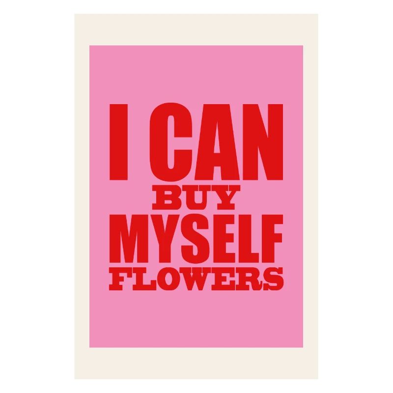 Fleurs Poster Décor Cadeau rose rouge