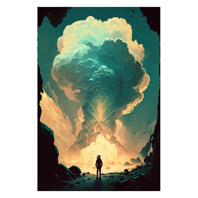 Nuclear Explosion Mushroom Atomic War Soldiers Surreal