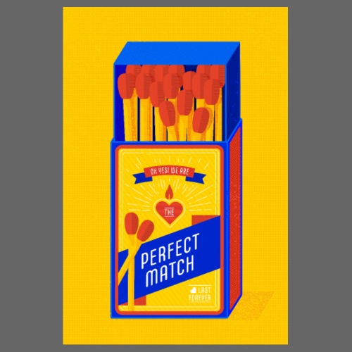 PERFECT MATCH (used look) - Poster 20x30 cm
