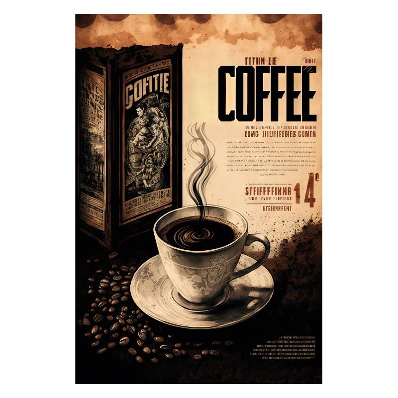 Brühbarer Kaffee Kunstdruck für zu Hause oder
