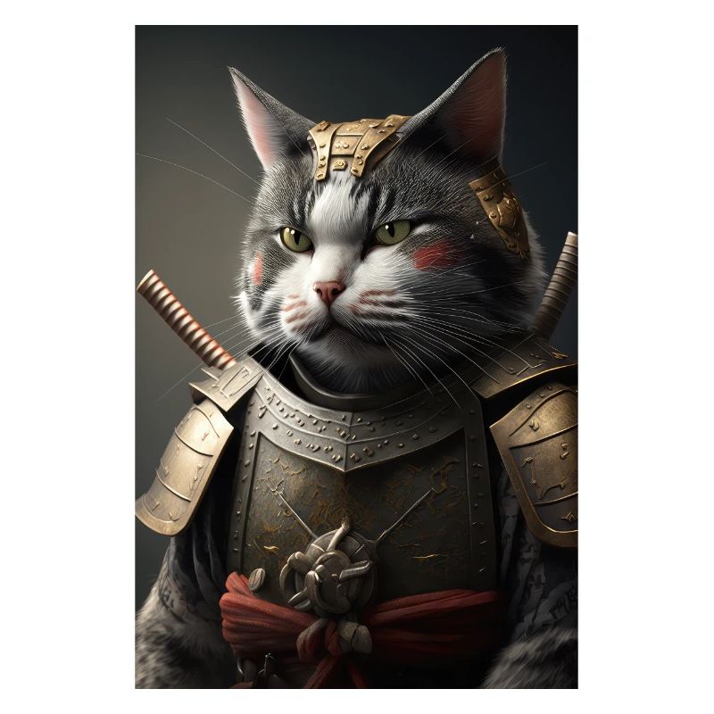 Samurai Katze Cat Cool Japan Krieger