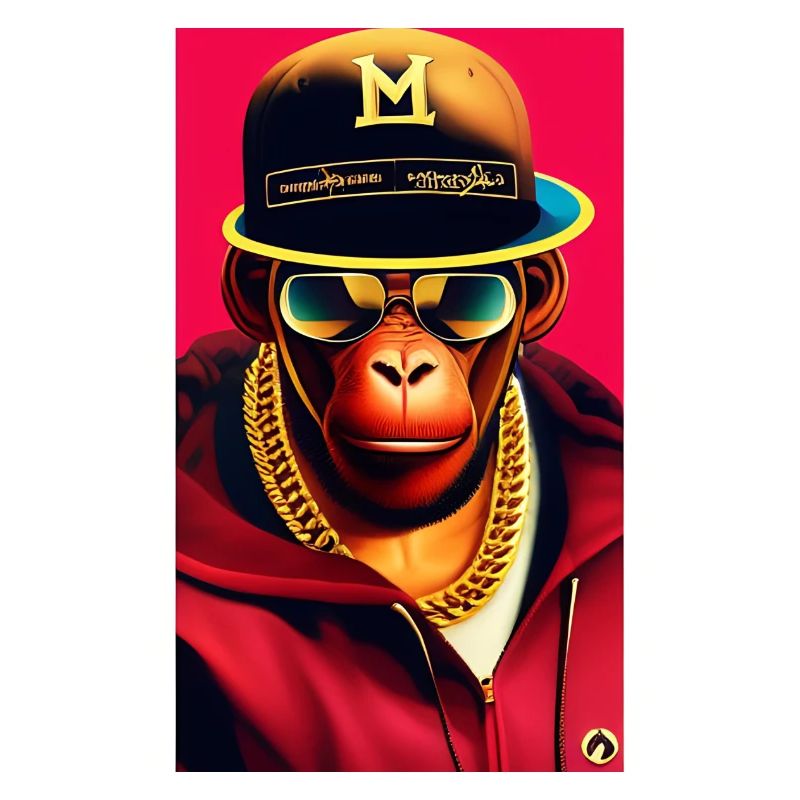 Cool monkey with gold chain