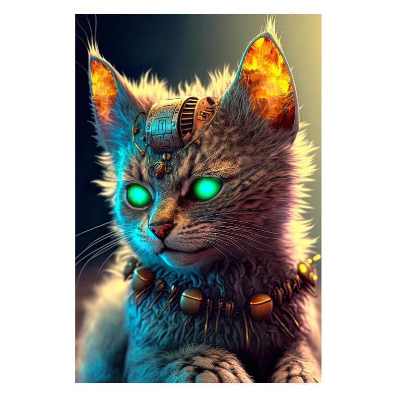 Fantasy graue Katze