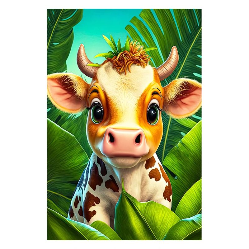 Portrait de bébé vache