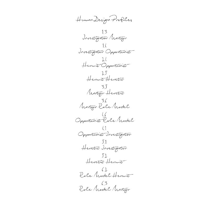 Human Design 12 Profiles