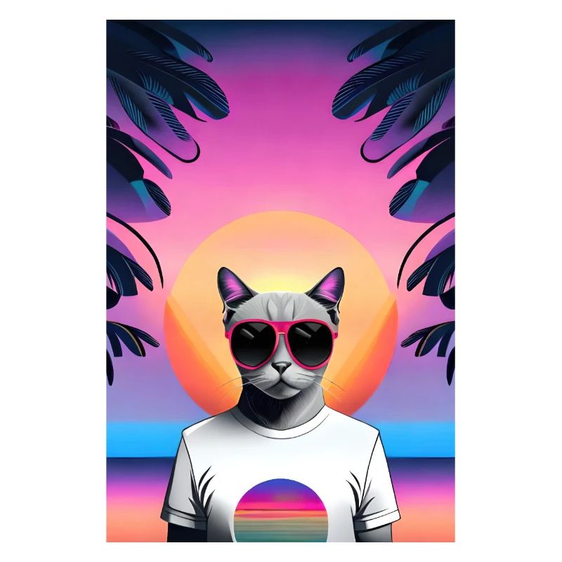Synthwave Cat