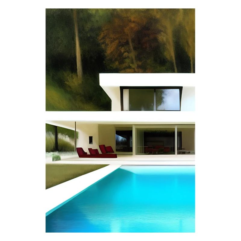 Villa blanche avec piscine