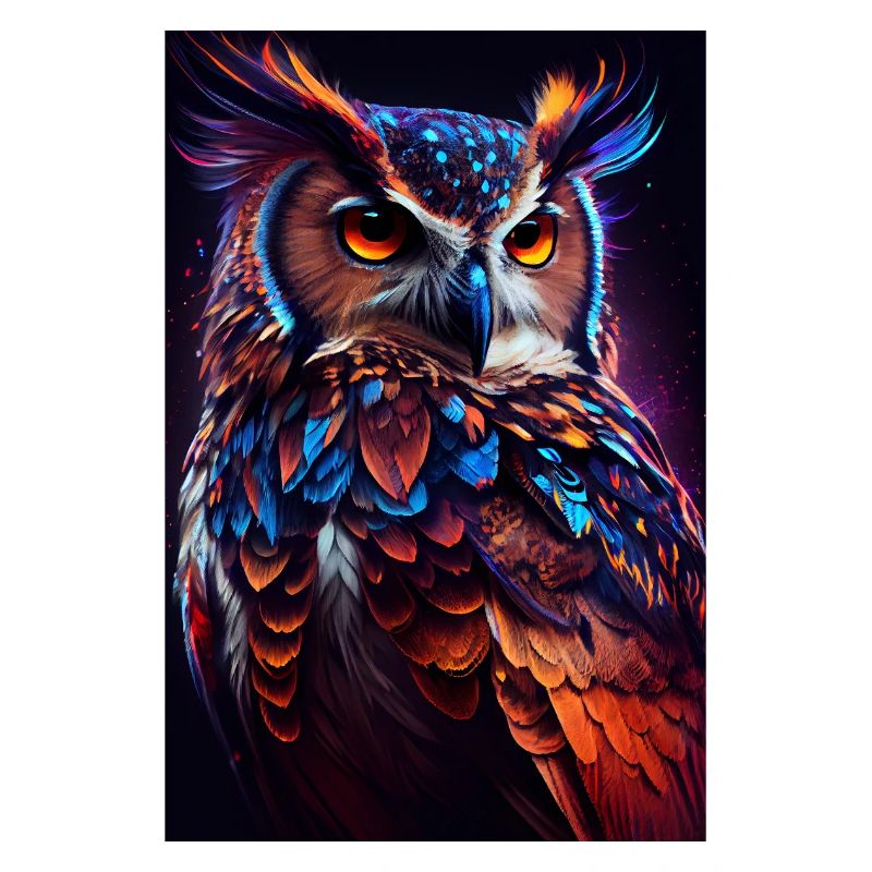 Eule Vogel Tier Eulen Colorful