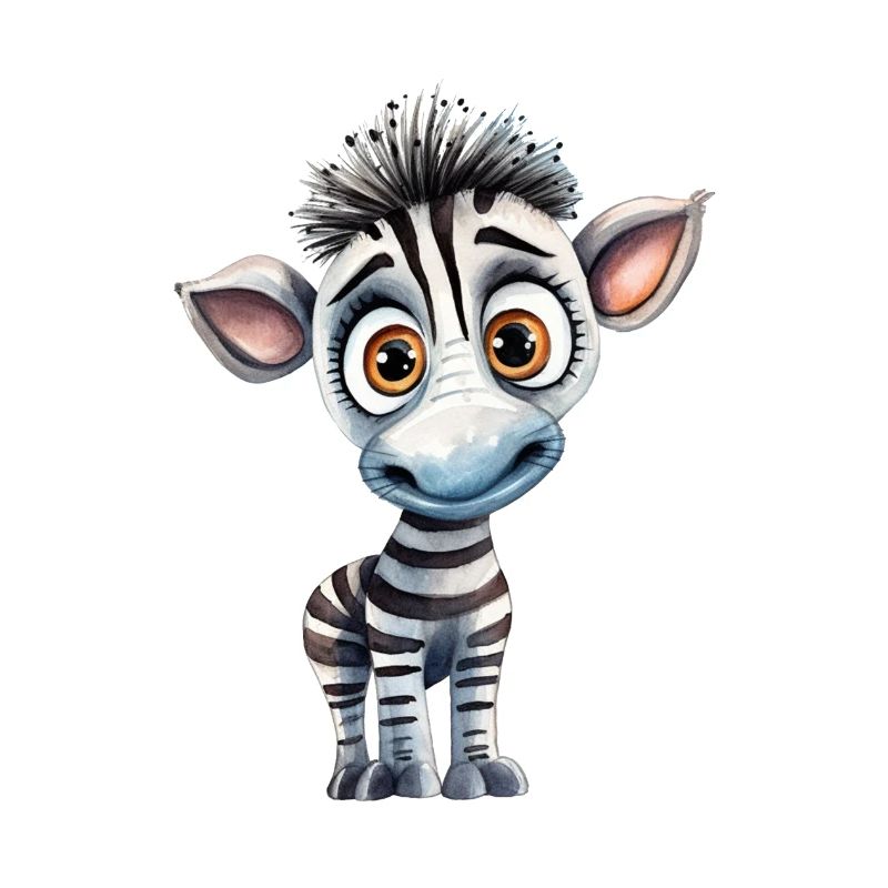Zebra Wasserfarben Illustration
