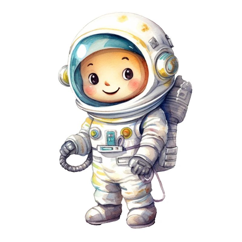 Dessin à l’aquarelle d’astronaute