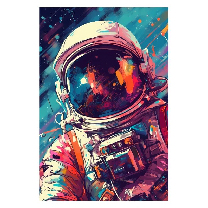 Astronaut Space Cosmonaut Rocket Colorful