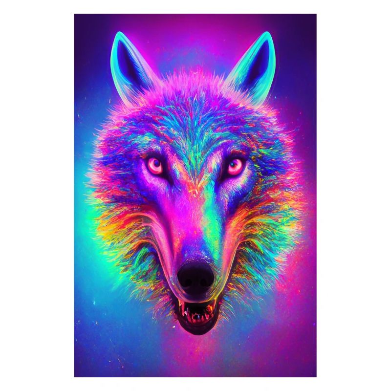 Prismatic Wolf Head