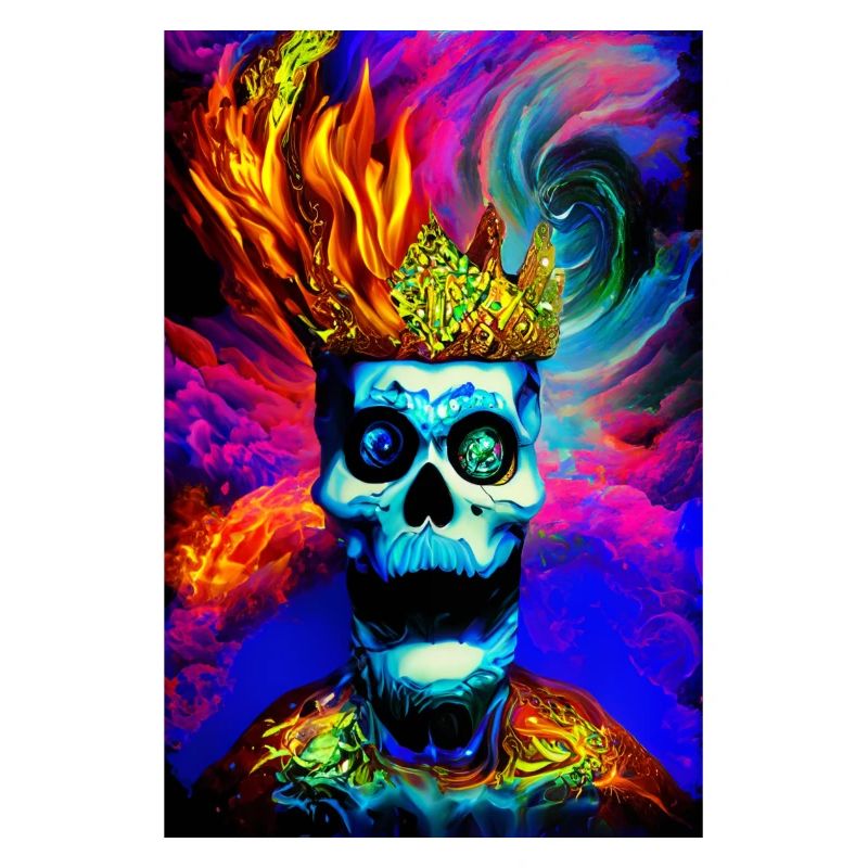 Skull Head Hell On Fire Prismatic