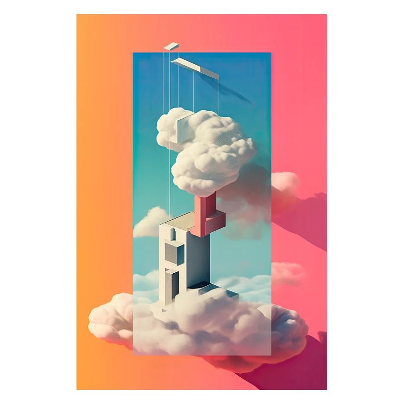 Affiche de construction de style abstrait