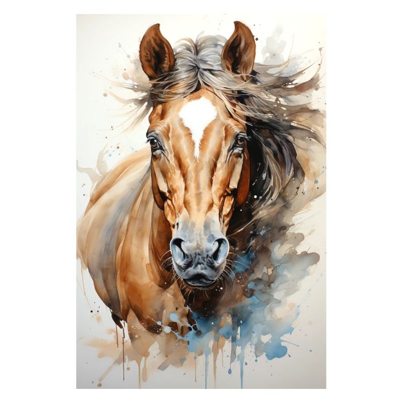 Belle affiche de cheval avec un cheval peint