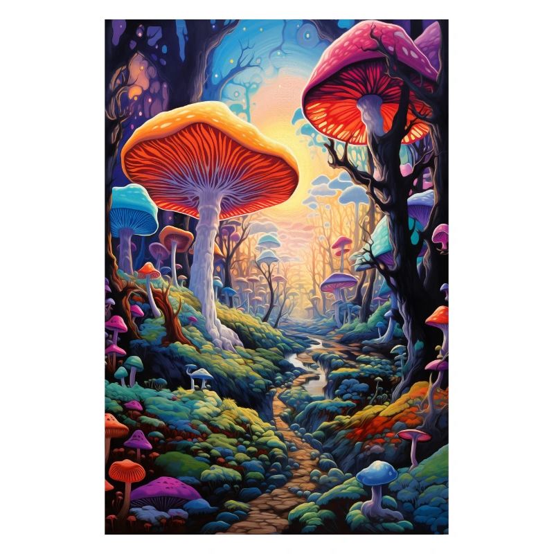Psychedelic Mushroom Forest Trippy