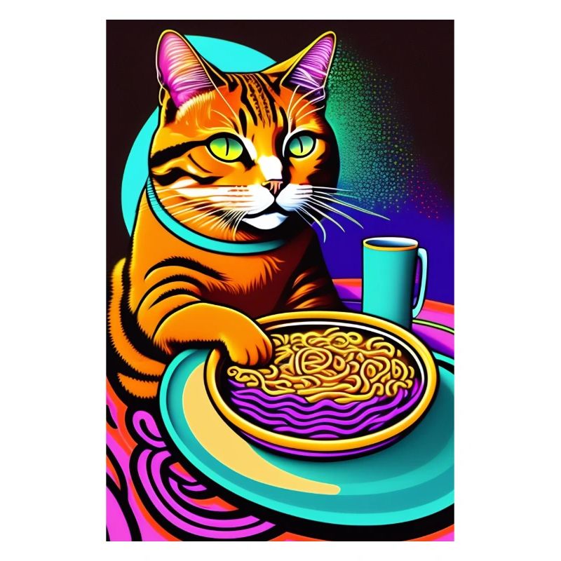Affiche sur les manges de chat