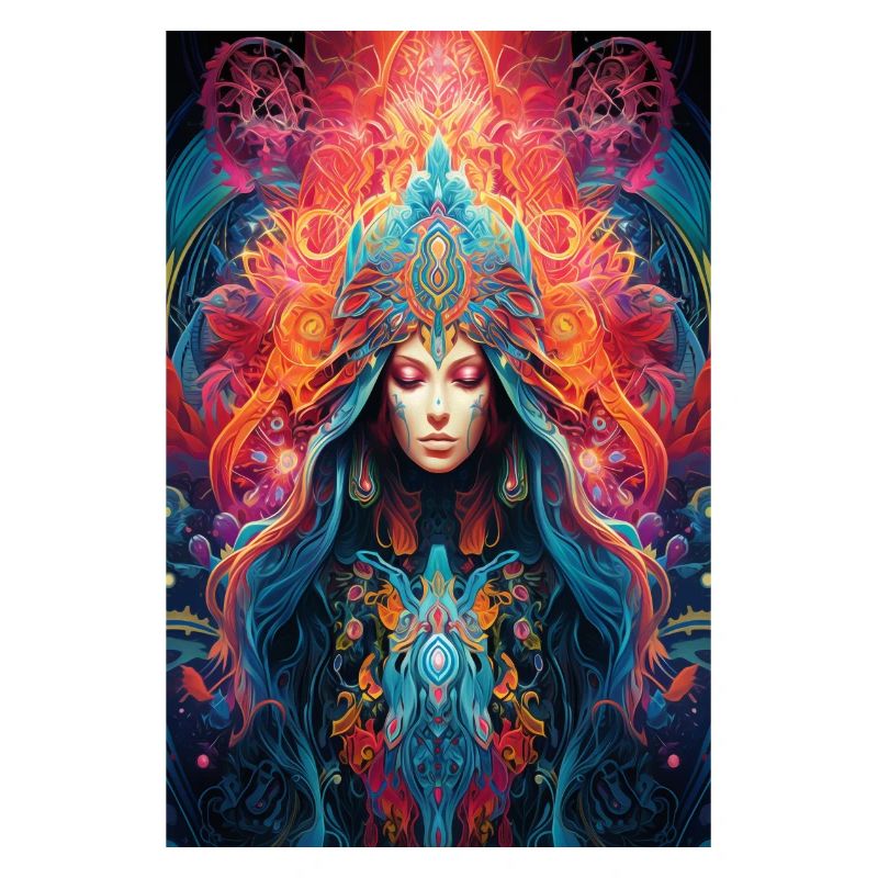 Mystical, psychedelic goddess