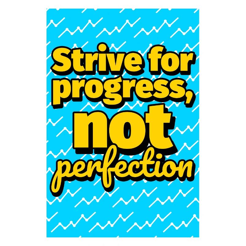Motivationsspruch Typographie: Strive for Progress