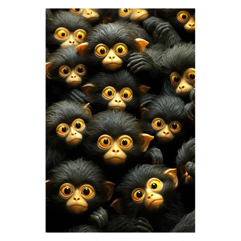 Mignon Cartoon Monkey Herd 4