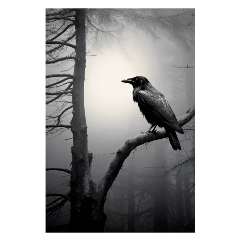 Raven Ravens Crow Crows Bird Animal Moon Night